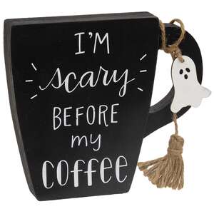 Wooden Halloween Mug Sitter, 3 Asstd.