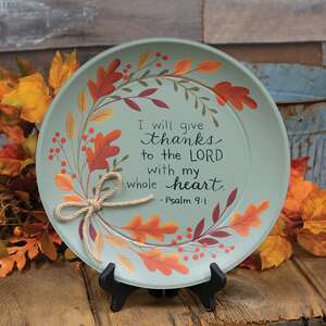 Thanks to the Lord Autumn Leaves Plate
