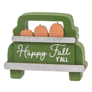 Fall Kinda Girl Box Sign with Happy Fall Pumpkins Truck Sitter, 2/Set 37546;