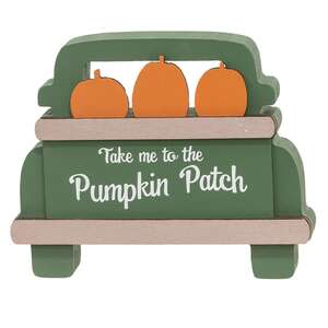 Fall on the Farm Box Sign with Pumpkin Patch Truck Sitter, 2/Set 37548;