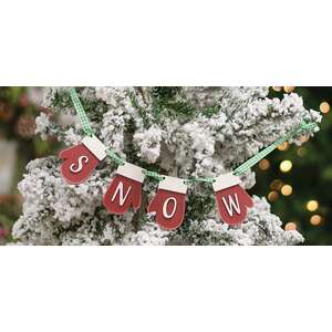 "Snow" Mittens Garland