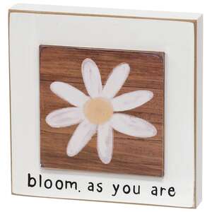 Bloom As You Are Daisy Layered Block, 3 Asstd.