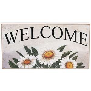 Distressed "Daisy" Welcome Box Sign