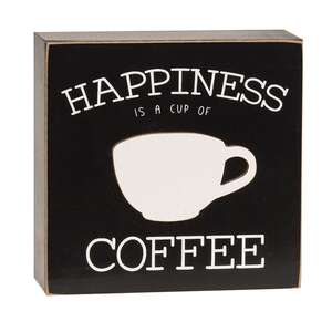 Happiness is a Cup of Coffee Box Sign 37668;
