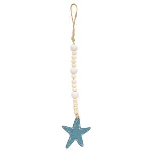 Wooden Beaded Starfish Ornament 37690;