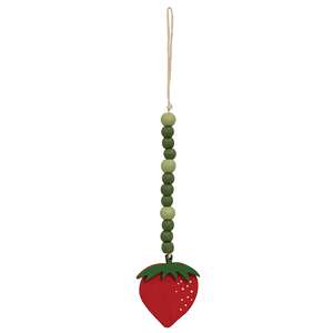 Wooden Beaded Strawberry Ornament 37696;