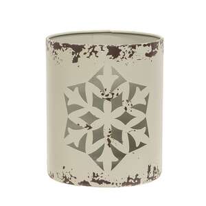 Distressed Metal Snowflake Buckets, 3/Set 70140;
