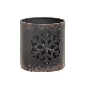Distressed Metal Snowflake Buckets, 3/Set 70140;