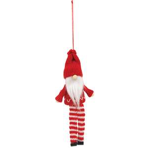 Mini Red Striped Wooden Gnome ADCX3006;