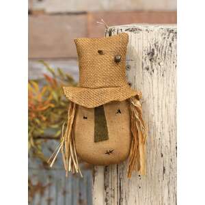 Primitive Scarecrow Hanger with Burlap Hat