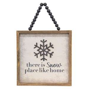 Snow Place Like Home Beaded Framed Sign, 2 Asstd. 35650;