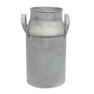 Natural Zinc Milk Can, 10.5"H BB9592;