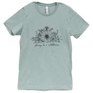 Always Be A Wildflower T-Shirt, Heather Dusty Blue XXL L136XXL;