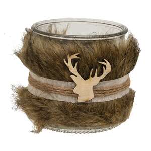 Furry Jar w/Reindeer Charm, Large QX19489;