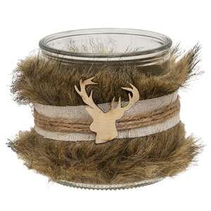 Furry Jar w/Reindeer Charm, Medium QX19490;