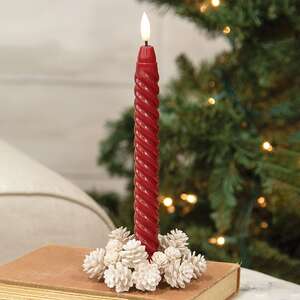 Yuletide Frosted Pinecones Candle Ring, 1" SE022503;