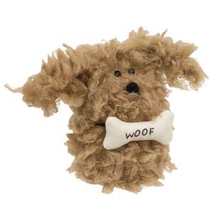 Woof Furry Tan Plush Dog ZOESP3006;