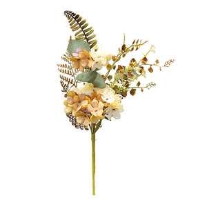 Ivory/Tan Hydrangea Spray, 15" 15030;