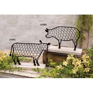 Black Chicken Wire Cow