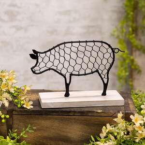 Black Chicken Wire Pig