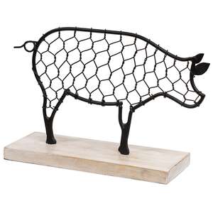Black Chicken Wire Pig