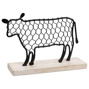Black Chicken Wire Cow