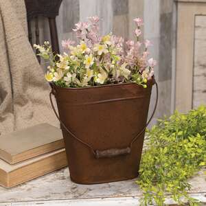 Rust & Black Oval Wall Planter