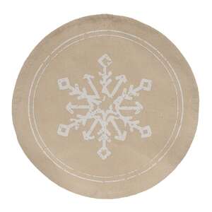 Snowflake Natural Round Mat 17027;