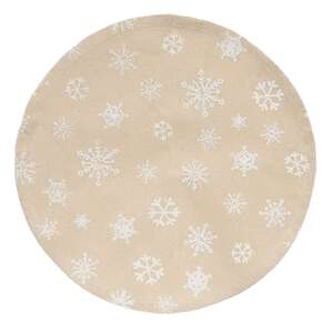 Allover Snowflake Natural Round Mat 17031;