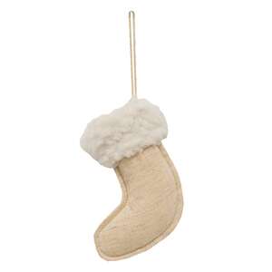 Natural Christmas Stocking Ornament 17072;