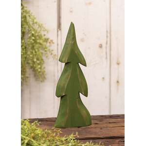 Distressed Wooden Pine Tree Sitter