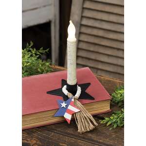 Wooden Beaded Americana Star Ornament