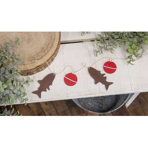 Fish & Bobber Wooden Mini Garland