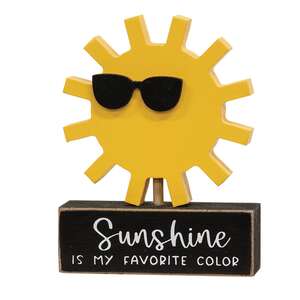 Sunshine is My Favorite Color Wooden Wooden Sitter