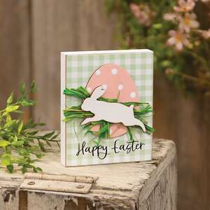 Happy Easter Layered Bunny & Easter Egg Block