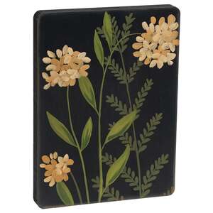 Flowers & Ferns Hanging Wood Plaque, 3 Asstd.