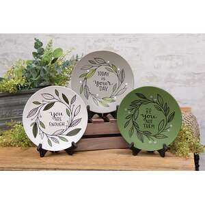 You Are Enough Leaf Plate, 3 Asstd.