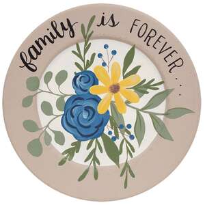 Family Gift Forever Floral Plate, 2 Asstd.