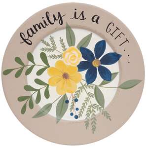 Family Gift Forever Floral Plate, 2 Asstd.