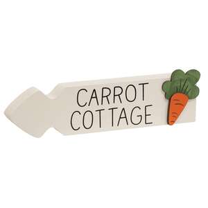 Carrot Cottage Bunny Bungalow Arrow Sitter, 2 Asstd.