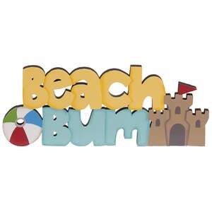 Beach Bum Wooden Word Sitter, 3 Asstd.