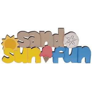 Beach Bum Wooden Word Sitter, 3 Asstd.