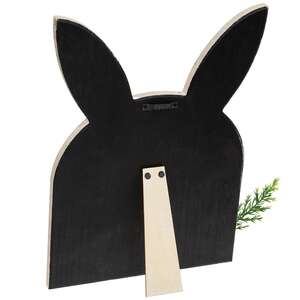 Wooden Layered Bunny Head with Spring Carrot Easel