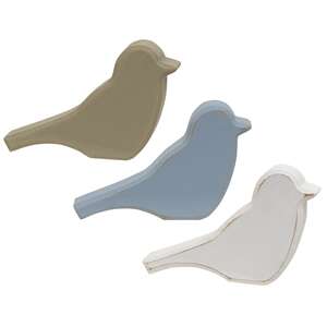 Distressed Chunky Wooden Spring Bird, 3 Asstd.