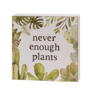 Plants Are My Therapy Box Sign, 2 Asstd.