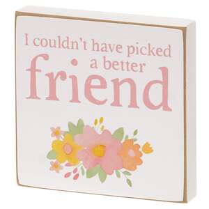 Oh Hey Lovely Floral Square Block, 4 Asstd.