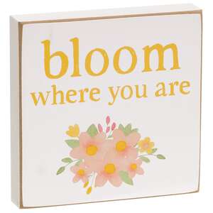 Oh Hey Lovely Floral Square Block, 4 Asstd.