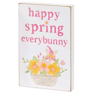 Happy Spring Floral Gnome Block, 2 Asstd.