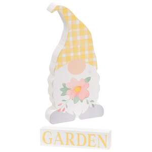 2pc Set Spring Blessings Block with Flower Chunky Gnome, 3 Asstd.