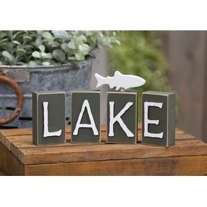 4 Set, "Lake" Word Blocks